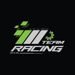 Racing illustration typography. perfect for t shirt design
