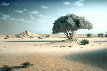 Lone tree in the desert 
