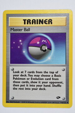 Pokemon Trading Card, Master Ball.