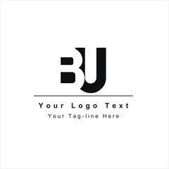 BU UB initial based Alphabet icon logo