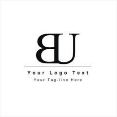 BU or UB letter logo. Unique attractive creative modern initial BU UB B U initial based letter icon logo