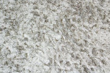 White and gray shaggy rug texture