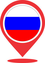 Pin mark location of Russia 2023031126
