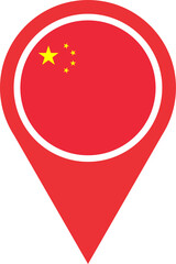 Fototapeta premium Pin map location of China 2023031123