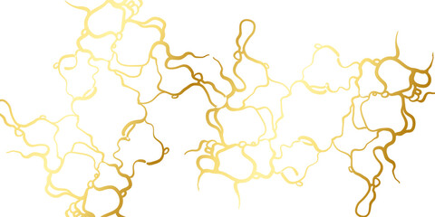 Gold kintsugi design on white background. Golden crack lines backdrop. Vector EPS 10
