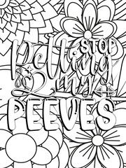 Fototapeta premium Funny-Quotes Coloring pages. Coloring page for adults and kids. Vector Illustration.