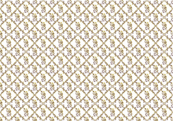 Vector background pattern in gold color can be used for wall decoration in the house or others