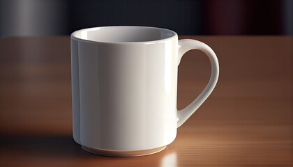 Fototapeta premium cup of coffee on the table blank made with generative ai