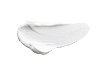 Fototapeta na wymiar Sample of facial cream isolated on white, top view