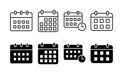 Calendar icon vector for web and mobile app. Calender sign and symbol. Schedule icon symbol