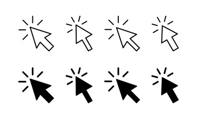 Click icon vector for web and mobile app. pointer arrow sign and symbol. cursor icon