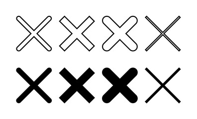 Obraz premium Close icon vector for web and mobile app. Delete sign and symbol. cross sign