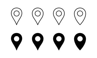 Pin icon vector for web and mobile app. Location sign and symbol. destination icon. map pin