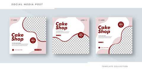 Social media post template for cake shop