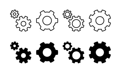 setting Icon vector for web and mobile app. Cog settings sign and symbol. Gear Sign