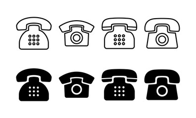 Telephone icon vector for web and mobile app. phone sign and symbol