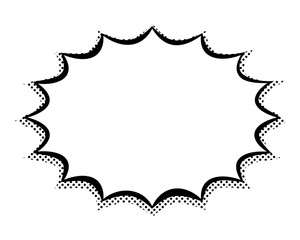 トゲトゲの楕円形フレーム・コピースペース