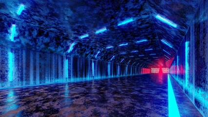 futuristic tunnel of light