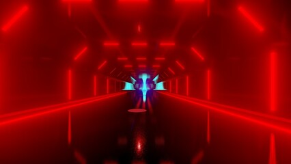 futuristic tunnel of light