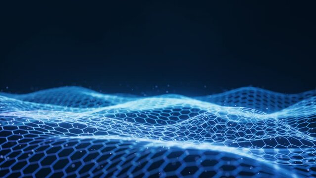 Digital hexagonal graphic background, 3d rendering.