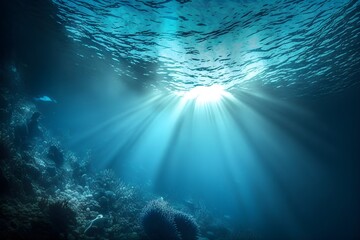 underwater sea landscape made with Generative AI