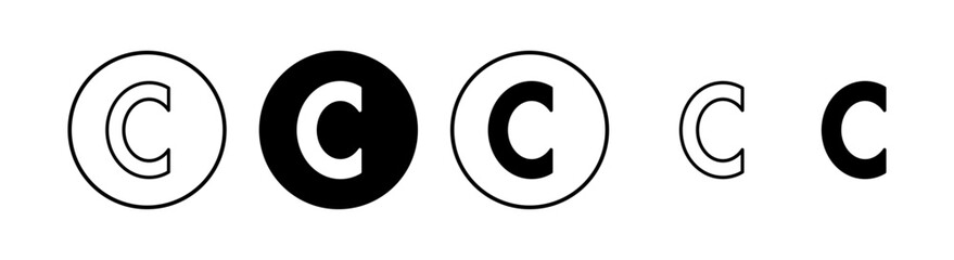 Copyright icon vector illustration. copyright sign and symbol