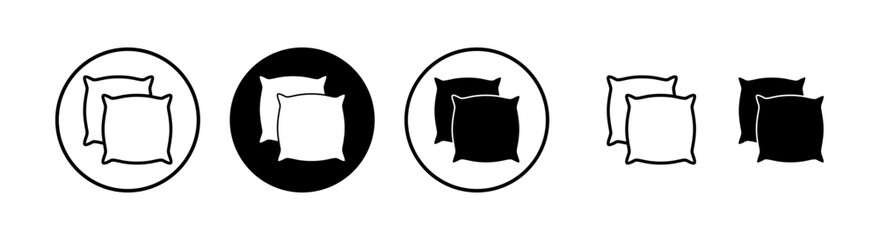 Pillow icon vector illustration. Pillow sign and symbol. Comfortable fluffy pillow