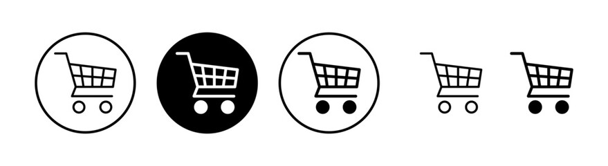 Shopping icon vector illustration. Shopping cart sign and symbol. Trolley icon