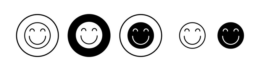 smile icon vector illustration. smile emoticon icon. feedback sign and symbol