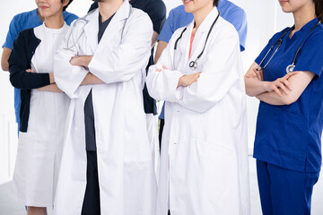 Fototapeta premium Image of a faceless doctor that is easy to use in the medical field.