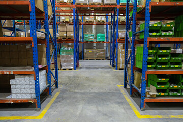 Fototapeta na wymiar Store clerks inspect products, warehouses, industrial and logistics supply chains. 