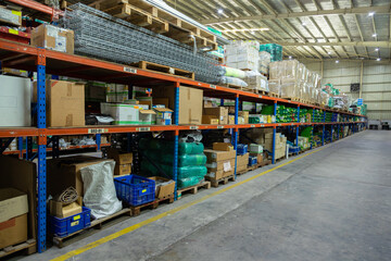 Store clerks inspect products, warehouses, industrial and logistics supply chains.
