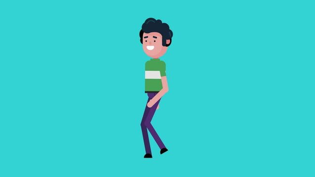 Character walk cycle animation