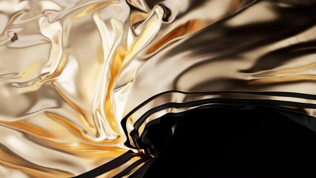 Flowing wave multilayer background, 3d rendering.