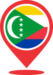 pin mark location of Comoros 2023031182