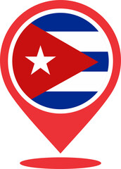 pin mark location of Cuba 2023031186