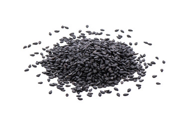 Sesame black seeds on transparent png