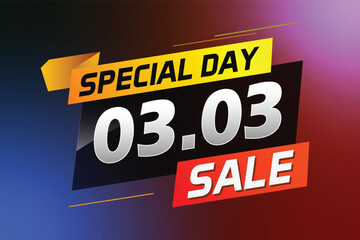 special day 03 03 word concept vector illustration with megaphone and 3d style, landing page, template, ui, web, mobile app, poster, banner, flyer, background, gift card, coupon, label, wallpaper