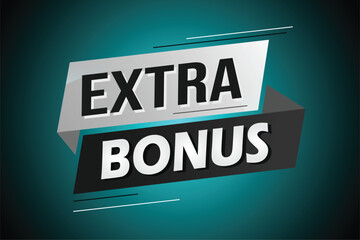 extra bonus word concept vector illustration with lines 3d style for social media landing page, template, ui, web, mobile app, poster, banner, flyer, background, gift card, coupon, label, wallpaper