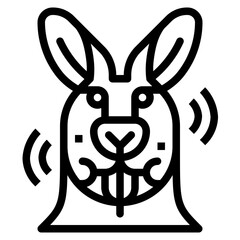 kangaroo line icon style
