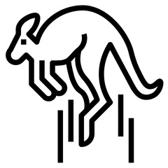 kangaroo line icon style © smalllike