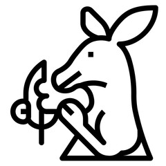 kangaroo line icon style © smalllike
