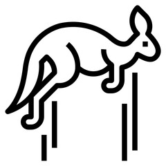 kangaroo line icon style © smalllike