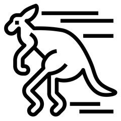 kangaroo line icon style © smalllike