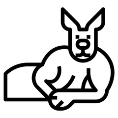 kangaroo line icon style © smalllike