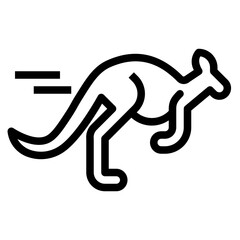 kangaroo line icon style © smalllike