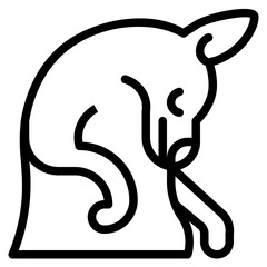 kangaroo line icon style © smalllike