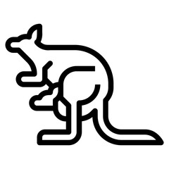 kangarookangaroo line icon style