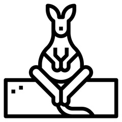 kangaroo line icon style © smalllike