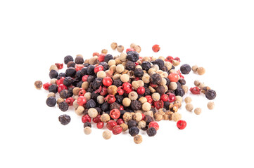 Mixed of peppers hot, red, black, white isolated on transparent png